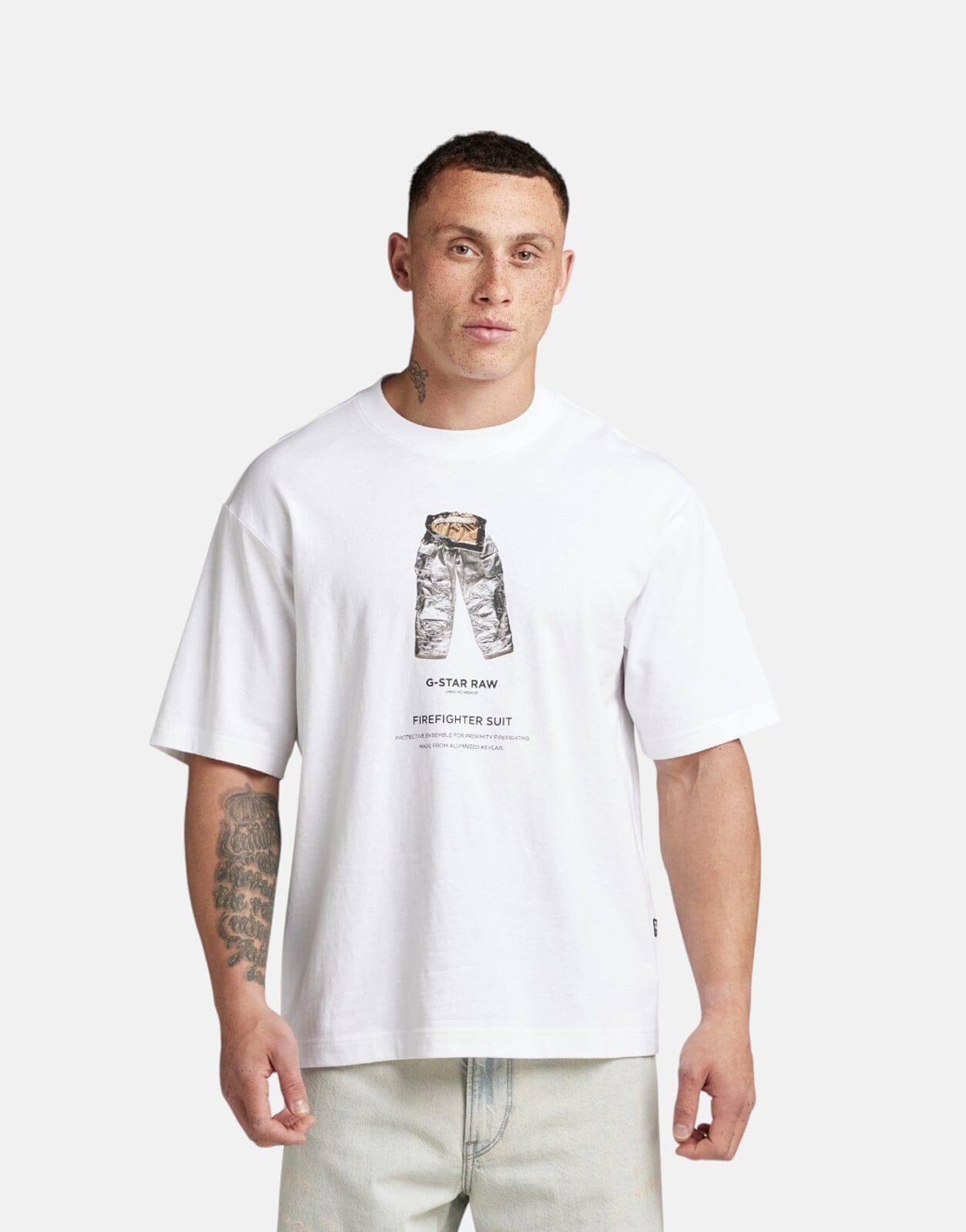 G-Star RAW Archive Print Boxy White T-Shirt - Subwear