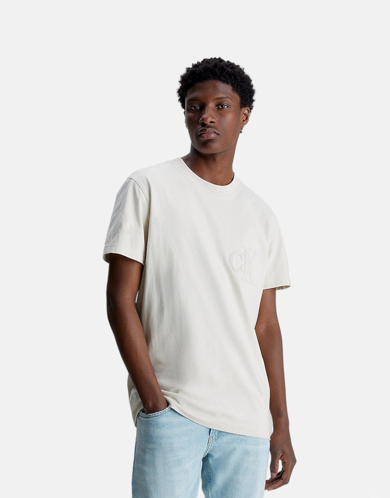 Calvin Klein Chenille T-Shirt Off-White - Subwear